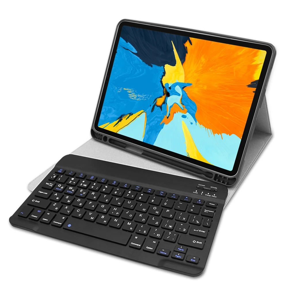 Чехол Kemile для iPad Pro 11 2018 с клавиатурой держатель карандаша умный чехол подставка