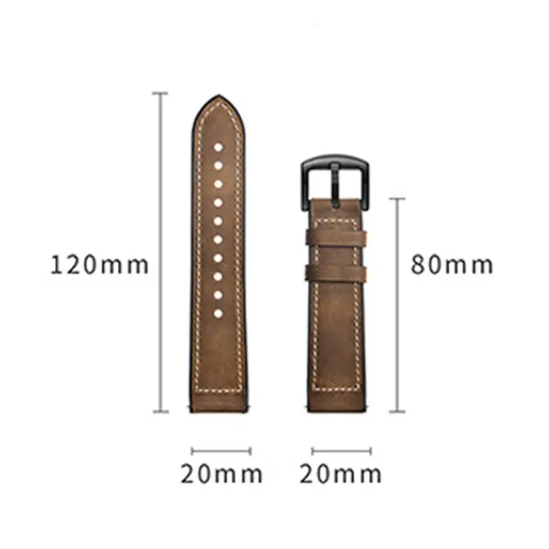 Винтажный ремешок из натуральной коровьей кожи, ремешок на запястье, браслет, Сменные аксессуары для huawei Watch GT/Honor Magic Smartwatch