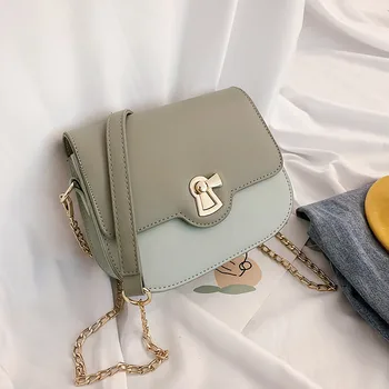 

Womens Bag Fashion Flap Rivet Pure-Colour Cover Retro Shoulder taschen women bolsa masculina sac femme bolsas de mujer 2019