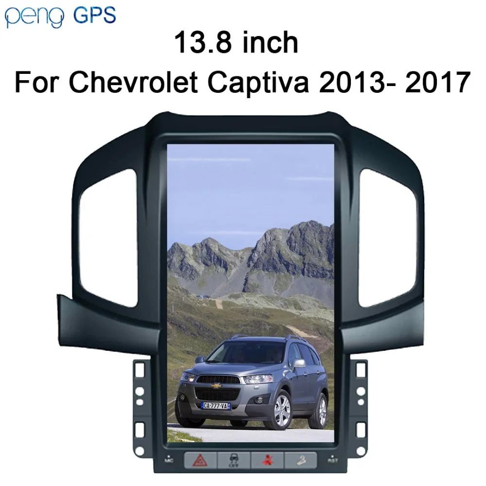 

13.8" Tesla style IPS Screen Android 6.0 2GB 64GB Car Radio GPS Headunit For Chevrolet Captiva 2013 2014 2015 2016 2017 Auto Map