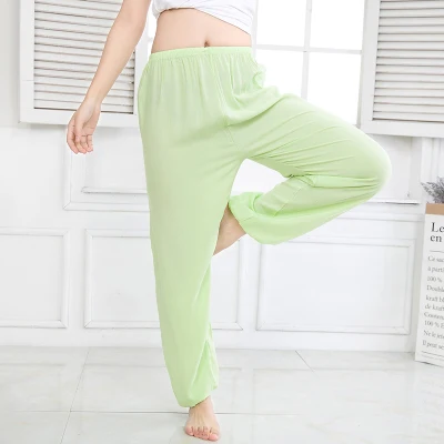 Штаны для единоборств, брюки для йоги и танцев, брюки для фитнеса, Мужская одежда для кунг-фу тай-чи, спортивная одежда для спортзала - Цвет: light green
