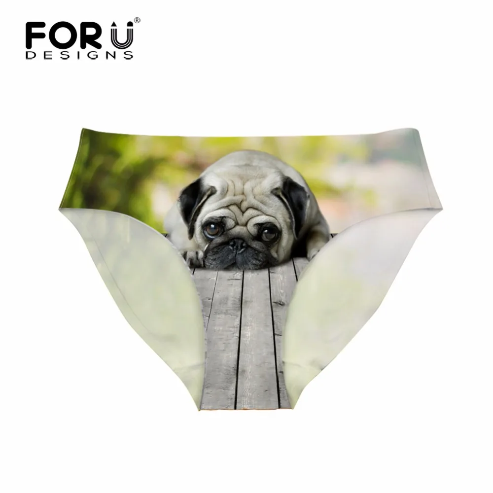 

FORUDESIGNS Women Brazilian Bikini Bottoms Thong Swimsuit Cute Dog Printed Sexy Swimwear Brazilian Panties Swimwear Shorts Women
