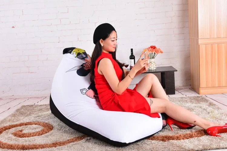 LEVMOON Beanbag диван стул Наруто подушечка на сиденье в виде ракушки комфортная Bean сумка покрывало для кровати без наполнителя хлопок Крытый Beanbag кресло для отдыха