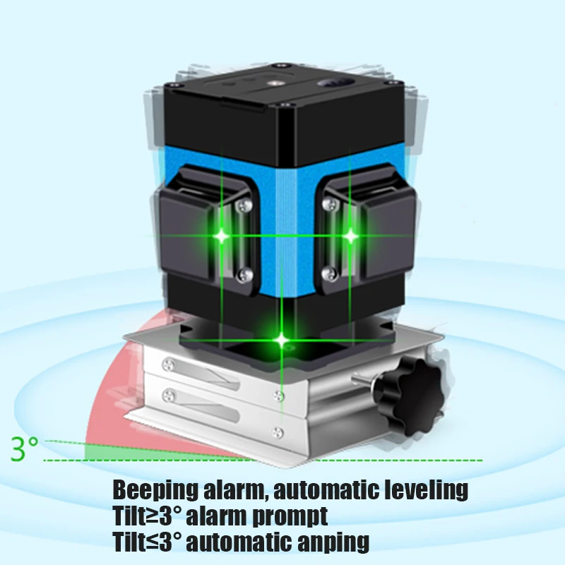 XEAST Горячая 12 линия лазерный уровень для укладки плитки самонивелирующийся 360 горизонтальный и вертикальный крест зеленый 3D лазерный уровень