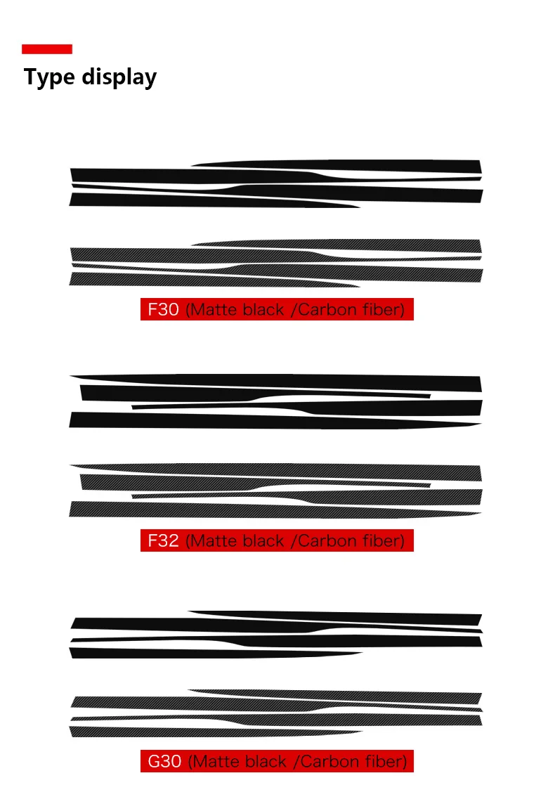 Airspeed for BMW F30 F20 F10 G30 F32 F22 Sticker Accessories for BMW F30 F20 F10 G30 Decal Carbon Fiber Vinyl Car body Stickers (3)