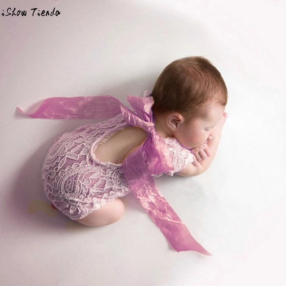 font b Baby b font Cap Newborn Bowknot Ribbon Lace Conjoined Jersey Hundred Days Photography