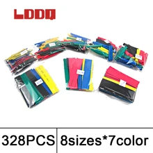 LDDQ 328pcs Tube Heat shrink tube Heat Shrinking Tube wrap Heat sleeving 1mm 2mm 3mm 4mm 6mm 8mm14mm insulation Cable Sleeving