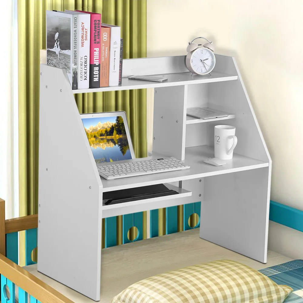

Wooden Storage Shelf Computer Laptop Study Desk Table Organizer for Dormitory Bed laptop stand