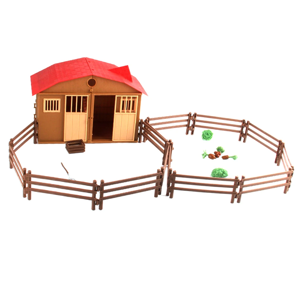 DIY Assembling Farm Cabin Paddock Scene Building Kits Kids Children Educational Toy