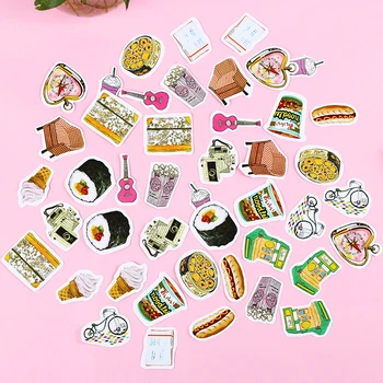 

45PCS/1 boxes Kawaii Life Small Things Label Stickers Cute Diary Decoration Scrapbooking DIY Adhesive Sticker Stationery