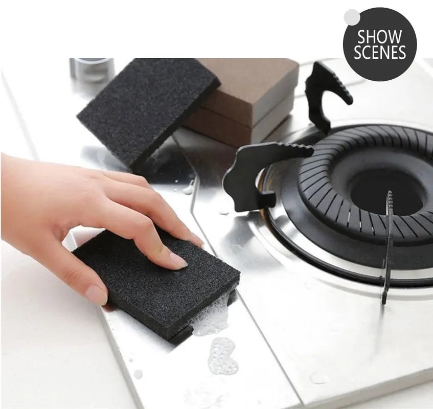 

1 Pcs Nano Emery Sponge Kitchen Nano Emery Magic Cleaner Rub The Pot Except Rust Focal Spots Sponge Cleaning Accessories