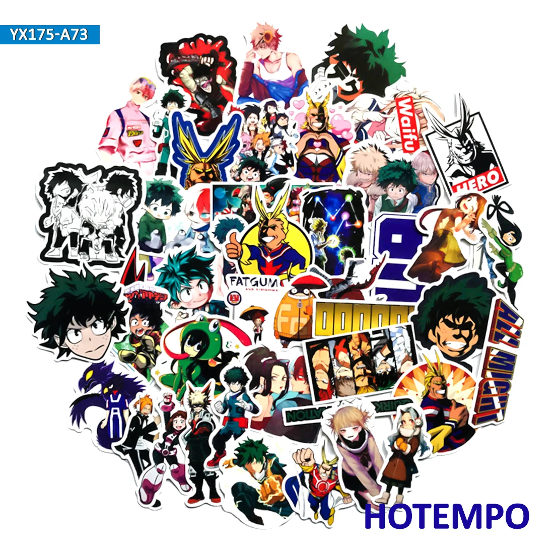 70pcs Izuku Midoriya All Might Boku no Hero Academia Character Sticker for Mobile Phone Laptop Luggage Skateboard Car Stickers 70pcs Izuku Midoriya All Might Boku no Hero Academia Character Sticker for Mobile Phone Laptop Luggage Skateboard Car Stickers