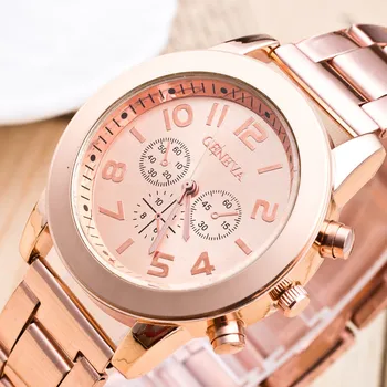 

Luxury Lovers Watches Men Women Gold Stainless Steel Quartz Wristwatch Montre Homme Women's watch Relogio Feminino kol saati