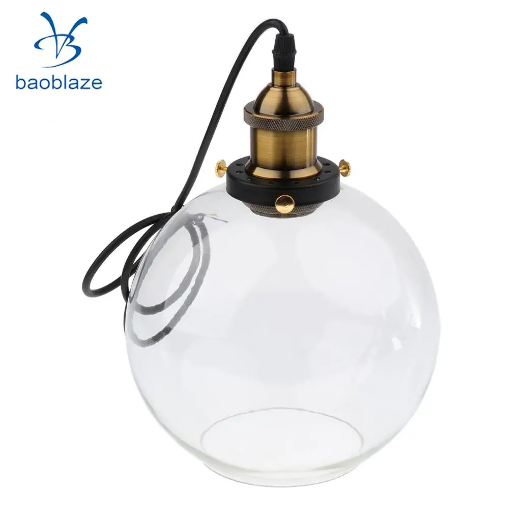 Baolaze E27 винтажное стекло+ Железная люстра подвесной светильник абажур лампа клетка