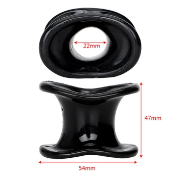 IKOKY Penis Ring Sleeve Scrotum Stretcher Delay Ejaculation Cock Cages Male Chastity Device Sex Toys For Men Adult Sex Products 2