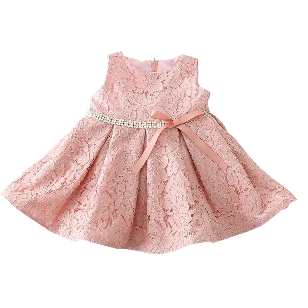 

Stylish solid color cute bow princess dress sweet Girl Dress Flower Wedding Birthday Party Gown Bridesmaid Princess Dresses F4