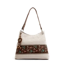 Frauen Handtasche Folk-stil Vintage Leinen Leinwand kreuzkörper Schulter Taschen Bolsa Feminina Nationalblume Druck Tasche C78-73
