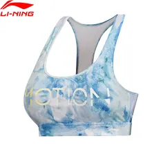 Li-Ning женский Профессиональный плотный спортивный бюстгальтер средней поддержки фитнес дышащий комфортный подклад спортивный бюстгальтер AUBN104 CJAS18