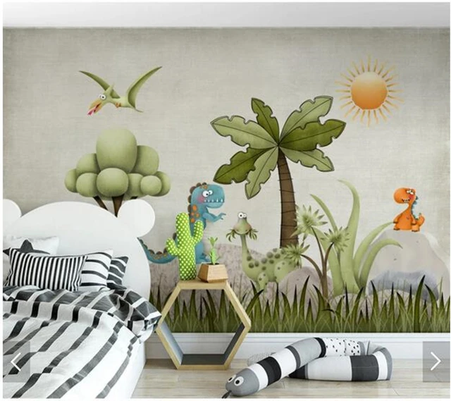 Custom Children S Wallpaper Cartoon Dinosaur Murals For Custom Children S Wallpaper Cartoon Dinosaur Murals For Room Boy And Bedroom Wall Decoration