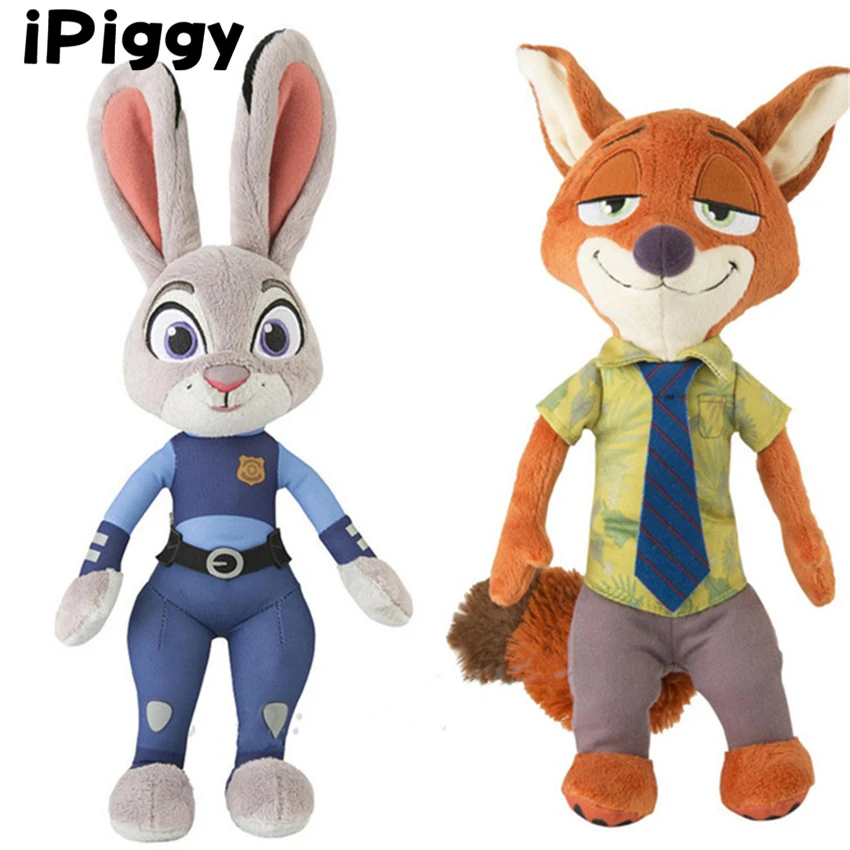 

23-30cm Rabbit Judy Hopps Nick Wilde Police Women Stuffed Animals Toys New Arrival Zootopia Plush Toys For Children Gift