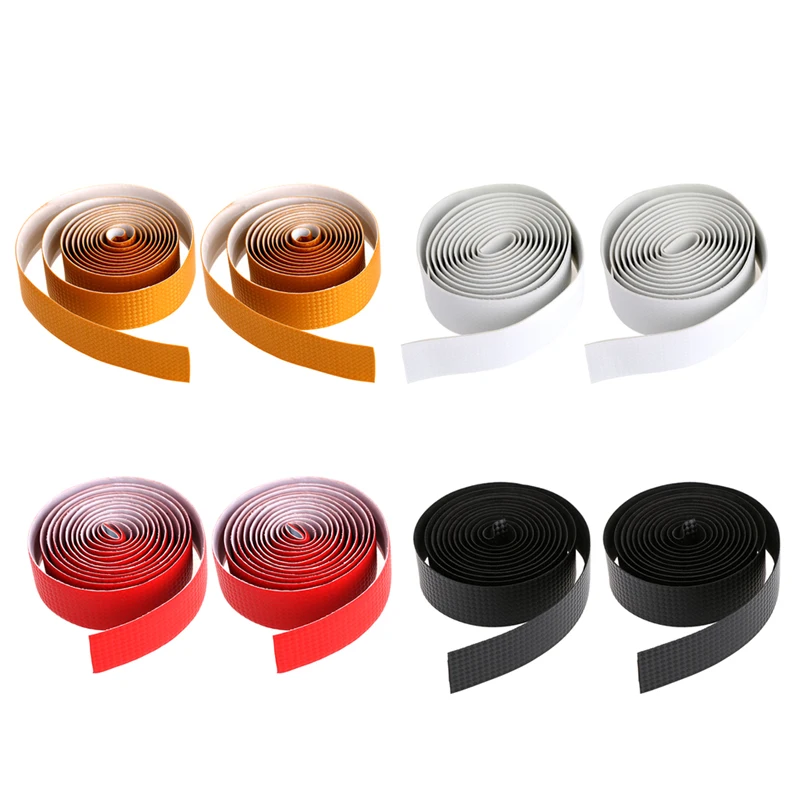 Best 1 Pair Bicycle Bike Handle Tape Handlebar Bike Bicycle Road Sports Anti slip Strap Strap + 2 Carbon Plug Bar Wholesale 5 Colors