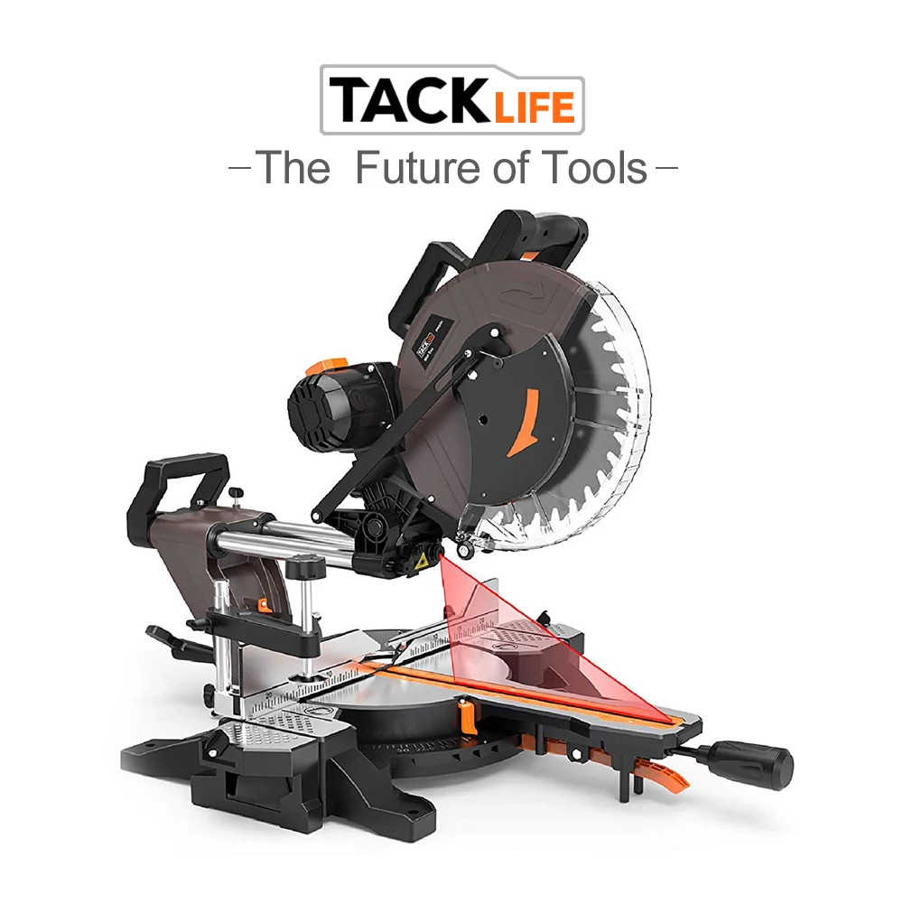 Tacklife PMS03A скользящая торцовочная пила 12 дюймов 15 Ампер пилы 3800 об/мин