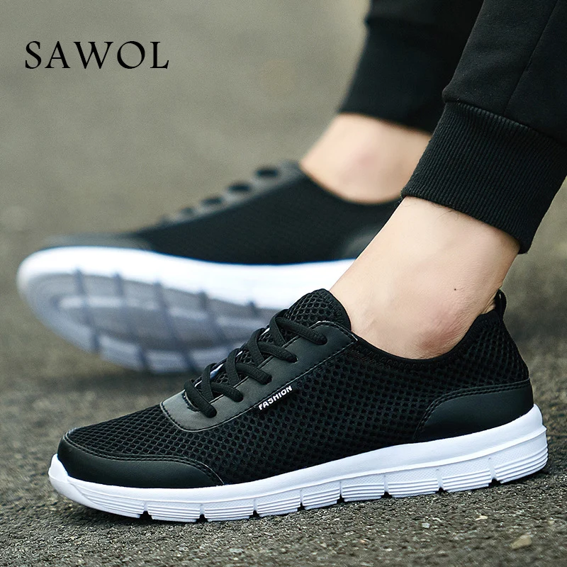 Men Casual Shoes Male Mesh Loafers Breathable Men Sneakers Brand Men Shoes Slip On Flats Spring Summer High Quality Sawol