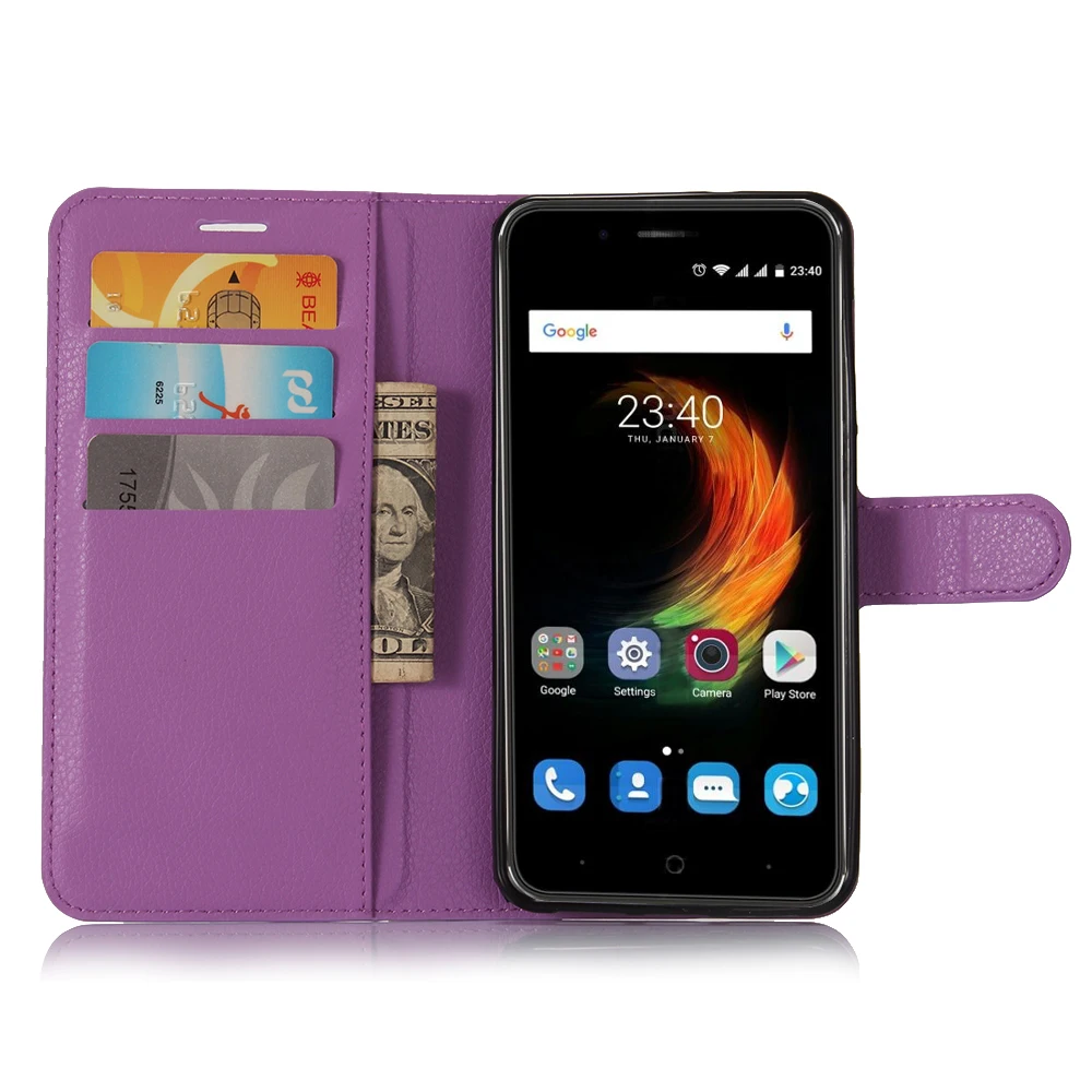 

ZTE Blade A610 Plus Cover Case Litchi Texture Leather Case for ZTE Blade A610 Plus 5.5 inch Flip Cover Wallet Style Phone Case