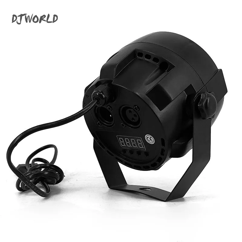 Djworld светодиодный плоский Par 54x3 Вт RGB цвет освещение стробоскоп DMX для атмосферы диско DJ музыка вечерние танцевальный пол бар затемнение