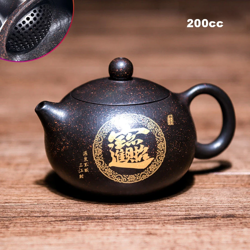 Продвижение подлинный Исин чайник мастер ручной работы китайский здоровье Фиолетовый Глиняный чайный набор кунг-фу Xi Shi горшок Многофункциональный выбор - Цвет: K