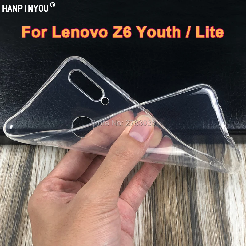 

For Lenovo Z6 Youth / Z6 Lite 6.3" Slim Crystal Clear Transparent Soft TPU Back Case Protection Skin Camera Protect Cover