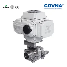 GB Стандартный Электрический Санитарно быстрого зажима клапан