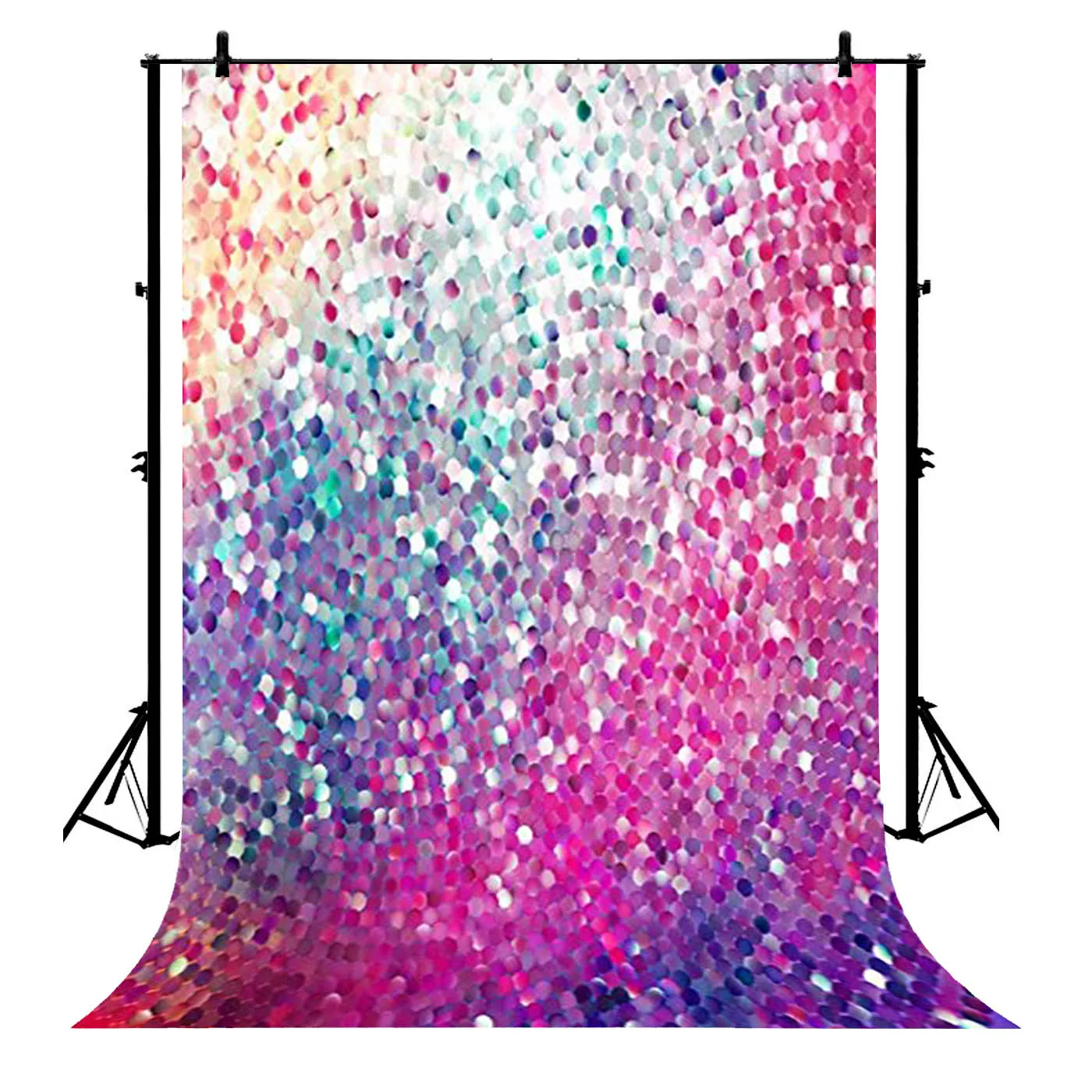 

5x7ft Shiny Circle Brilliant Sequin Purple Polyester Photo Background Portrait Backdrop