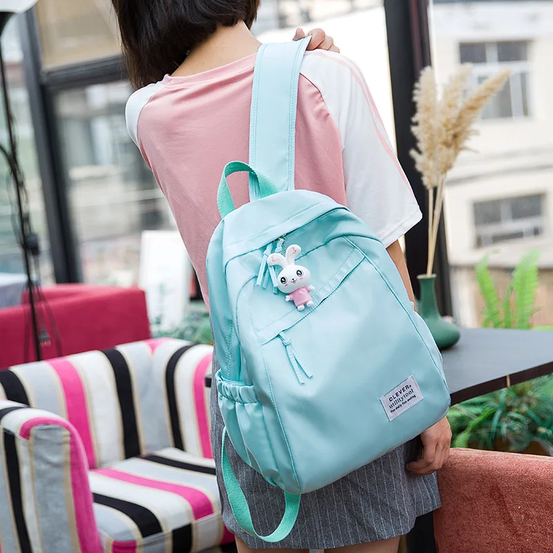 Новые Оксфордские рюкзаки для подростков, милые школьные сумки для девочек-подростков, женская сумка для колледжа, рюкзак для средней школы, Розовый Большой рюкзак