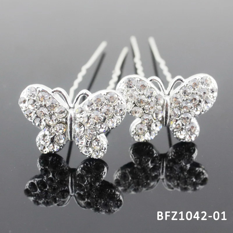 

Hotsales Butterfly Rhinestone Hairpin Wedding Party Birthday Decoration Bridal Prom Hair Clips