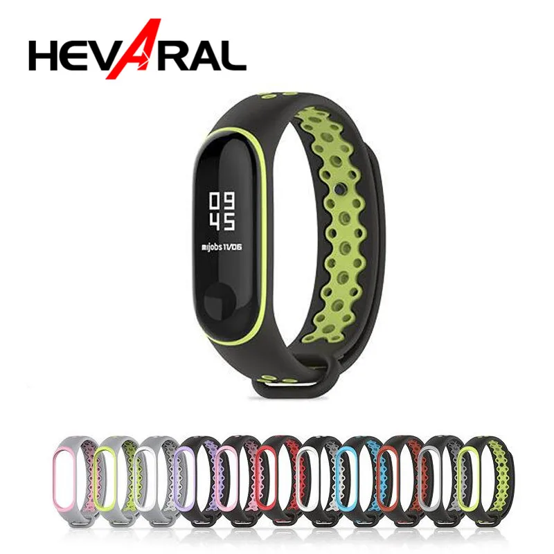 Ремешок силиконовый для Xiaomi Mi Band 4 спортивный браслет смарт часов 3