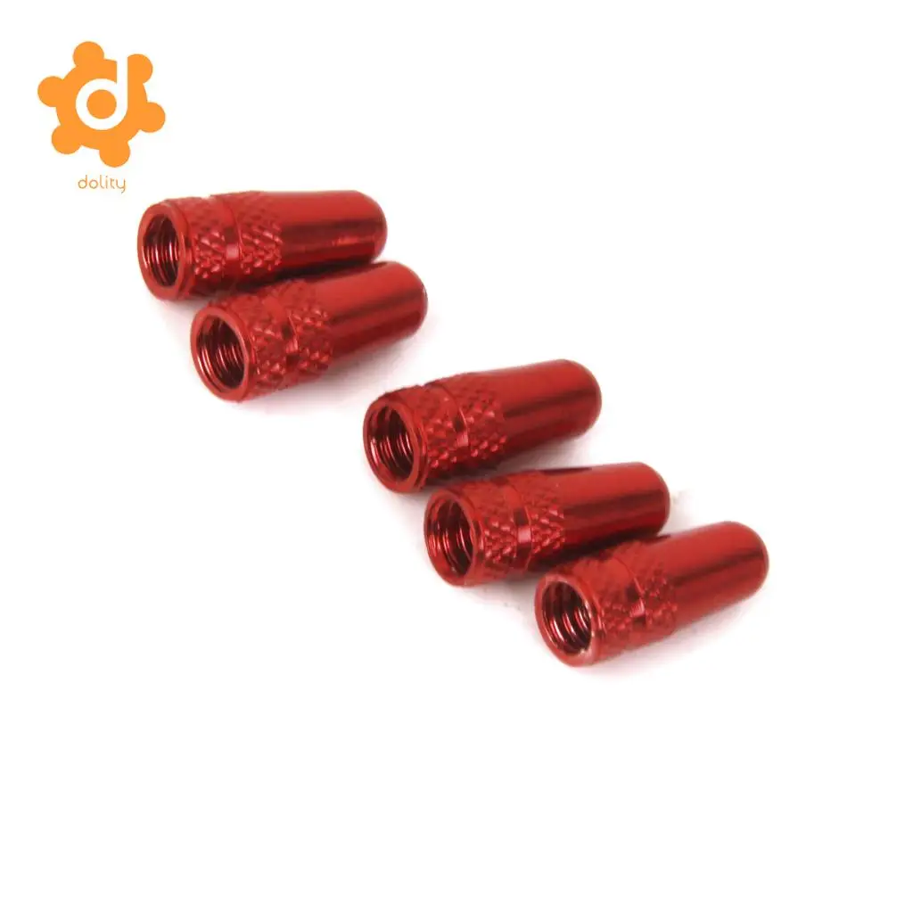 5pcs/lot Red Alloy Wheel Rim Tyre Stem Air Valve Caps for French Presta Valve Cap Bikes Bicycle Accessories