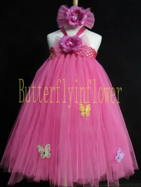 Cute Butterfly Dresses For Kids Halter Flower Tutu Dress Posh little