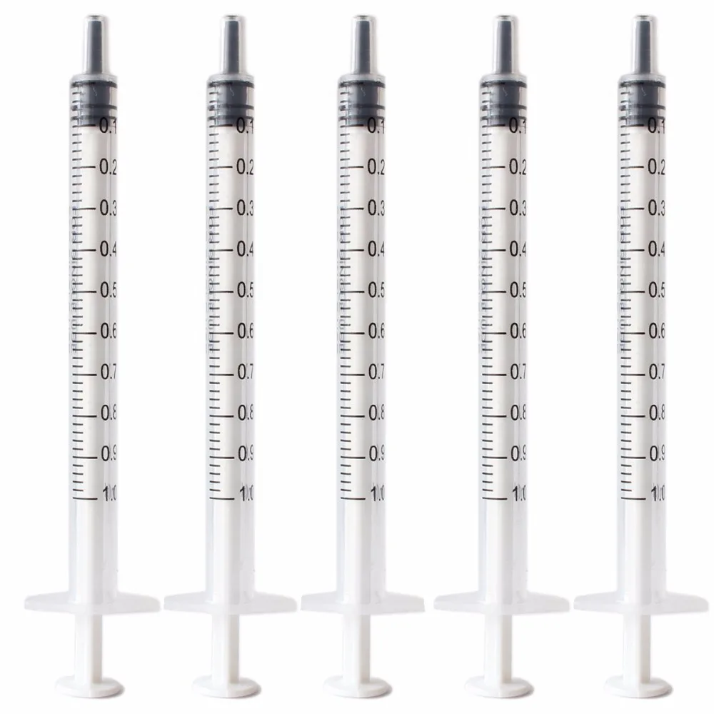 50 Piece 1Ml Syringe With Needle-25G 1 Inch Needle As Shown Plastic Luer  Lock Design, Individually Sealed Packaging - AliExpress