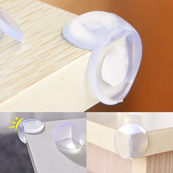 

12pcs Transparent Baby Safe Spherical Protection Table Thickening Angle Anti-collision Safe Protection Children Bar Strip Soft