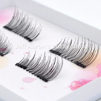 

4pcs/pair 3D Double Magnetic False Eyelashes Extension Tools Reusable Fake Eye Lash Eye Beauty Makeup Accessories