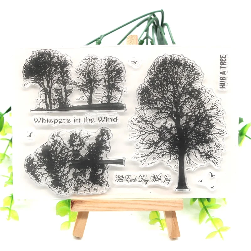 

YPP CRAFT Big tree Transparent Clear Silicone Stamps for DIY Scrapbooking/Card Making/Kids Crafts Fun Decoration Supplies