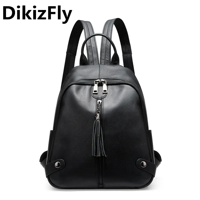 DikizFly Genuine Leather Women Backpacks Soft Leather Backpack Women Travel School Bag Teenage Girls Female Backpack sac a dos DikizFly Genuine Leather Women Backpacks Soft Leather Backpack Women Travel School Bag Teenage Girls Female Backpack sac a dos
