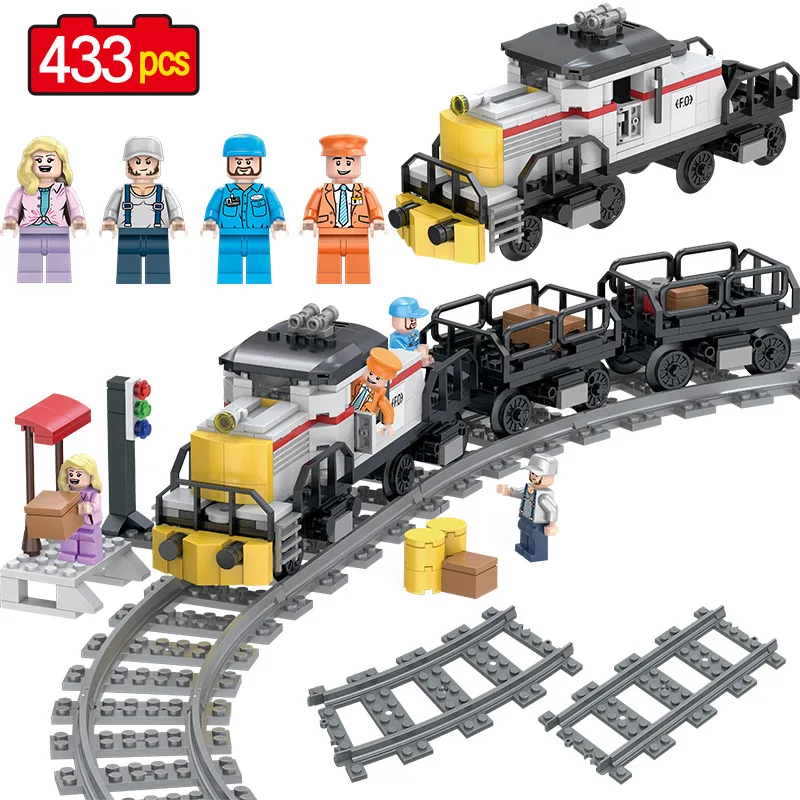 

Creator Freight Power Train Model Building Toy Blocks Bricks Compatible LegoINGLY City Train Figures Educational Toys For Kids