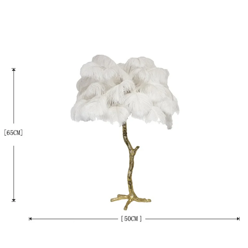 Современная роскошная Страусиная лампа, настольная лампа, страусиное перо, настольный светильник, романтическая принцесса, лампа для спальни, Офисная лампа