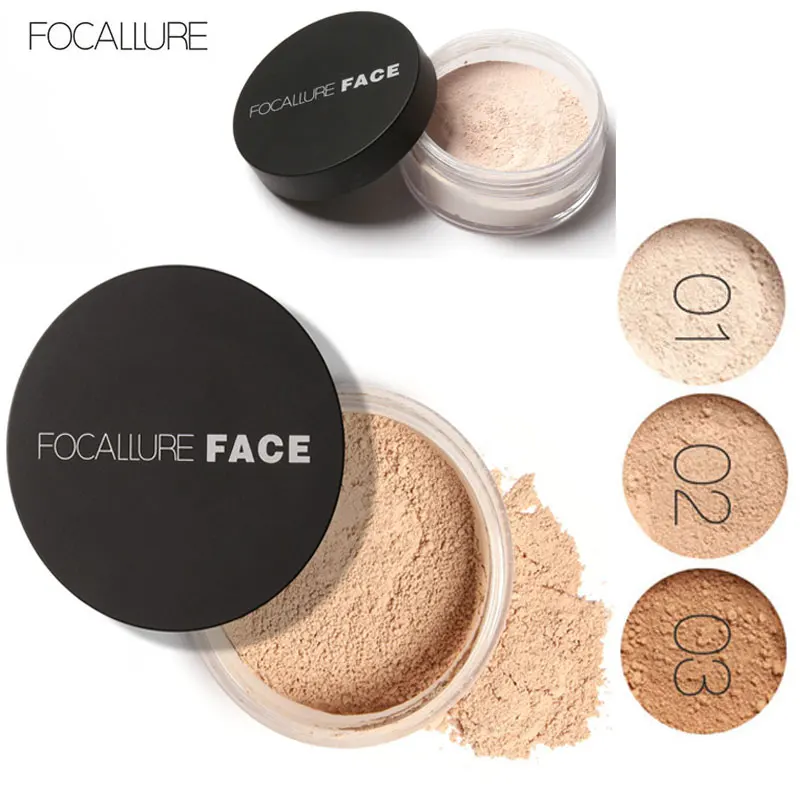 

Focallure 3 Colors Loose Powder Face Makeup Waterproof Loose Powder Skin Finish Powder Makeup Powder