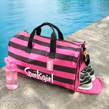 

colorful lovely pink Women Sport Bag Girl Fitness Waterproof Bag Training Gym Bag raining Yoga Duffel Bag for Travel Outdoor