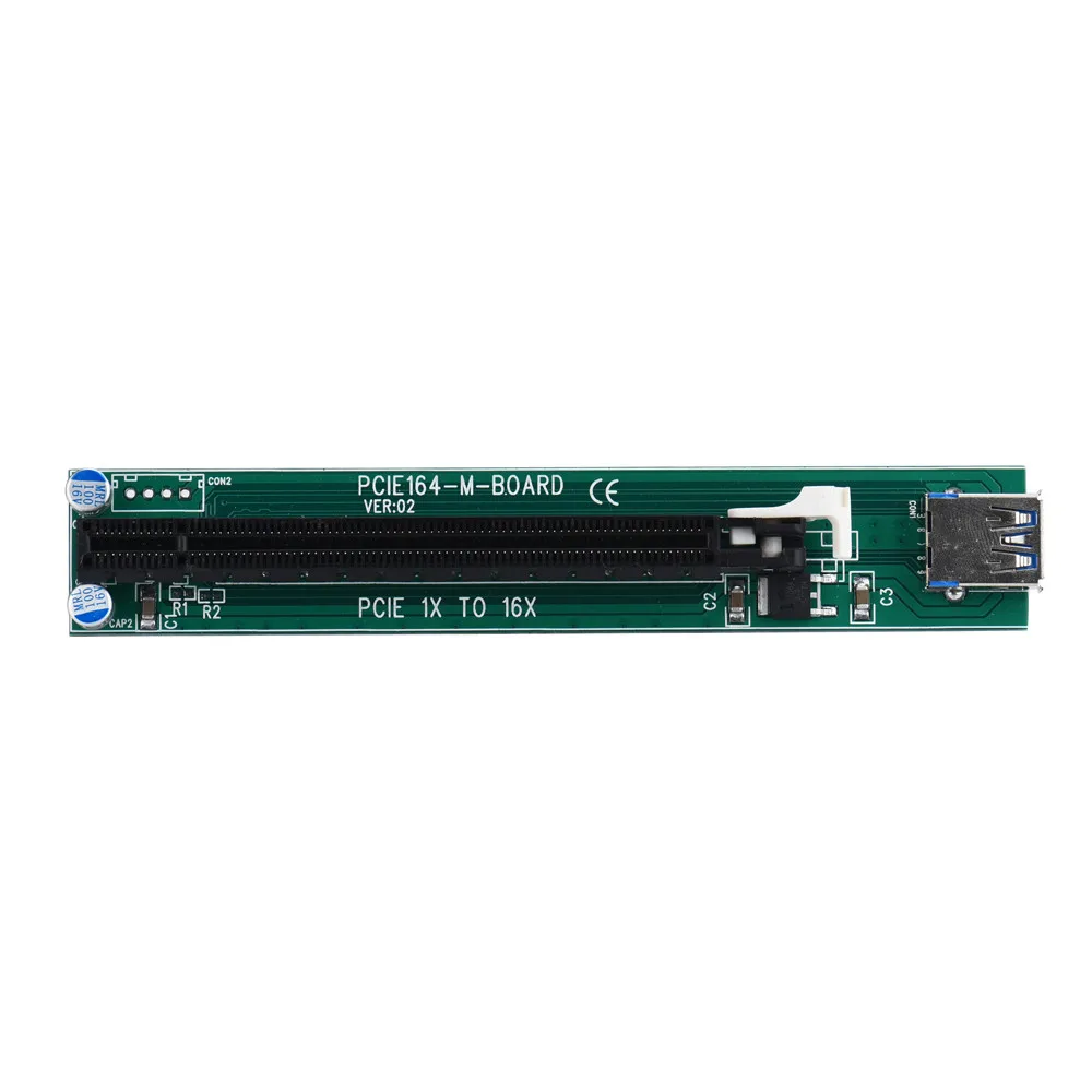 PCI-E Express 1X к 16X расширитель Riser адаптер карты с Molex 60 см USB кабель TJ