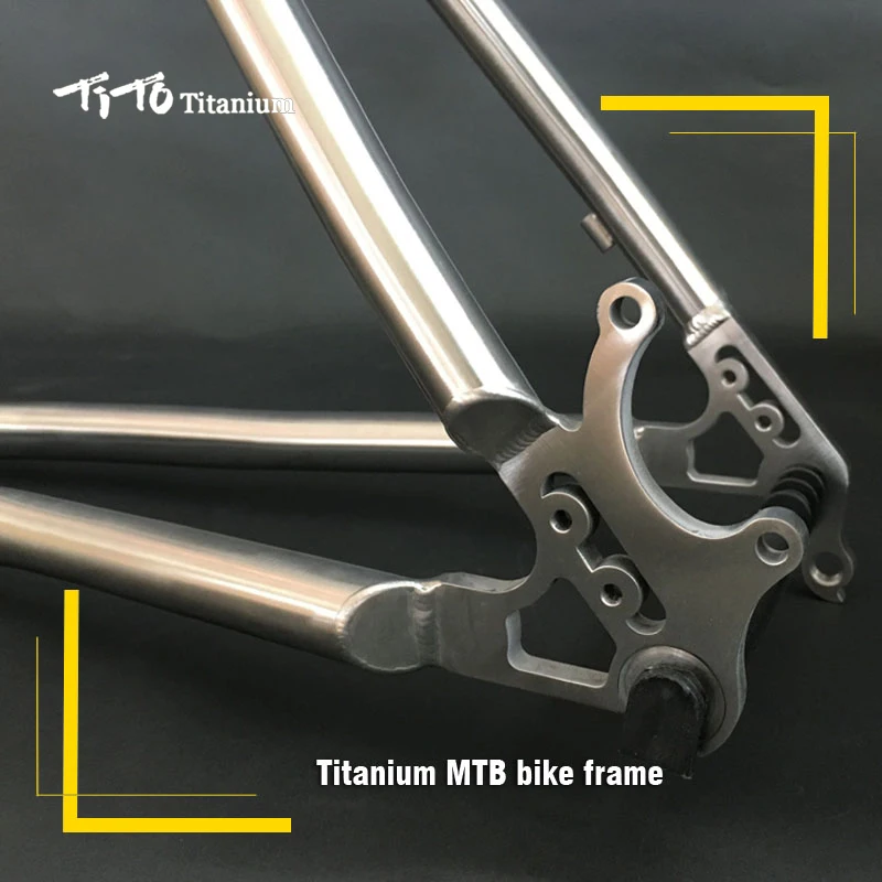 Top FREE SHIPPING !!! TiTo  titanium mountain bike  MTB frame 650B 26`` 27.5`` 44 head tube bicycle 3