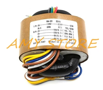 

30W 30VA Primary Input 0-115-230V-SCN Secondary Output 9V 12V 15V 18V 24V R-core Transformer Audiophile
